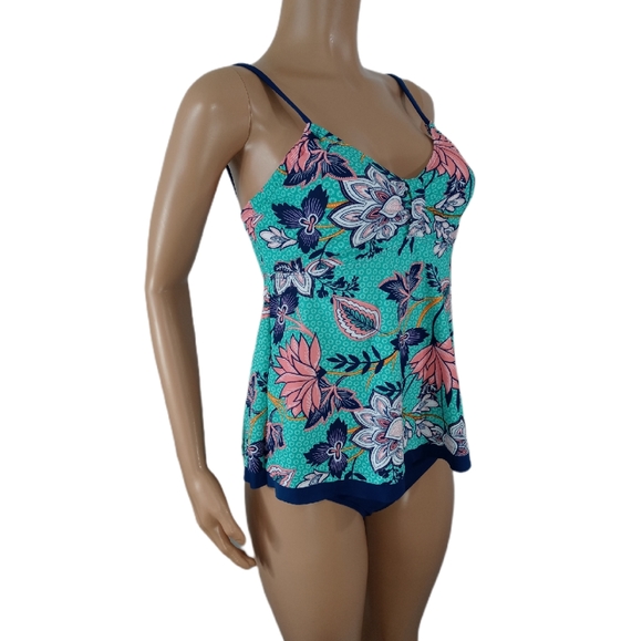 Caribbean Joe 2pc Swimsuit with adjustable should - Picture 3 of 6